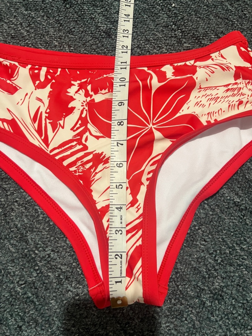 NWT COMMENSE 3 piece beach vacation Red Floral Bikini Set Maxi Skirt high waist - Picture 10 of 15